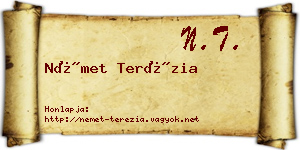 Német Terézia névjegykártya