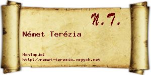 Német Terézia névjegykártya